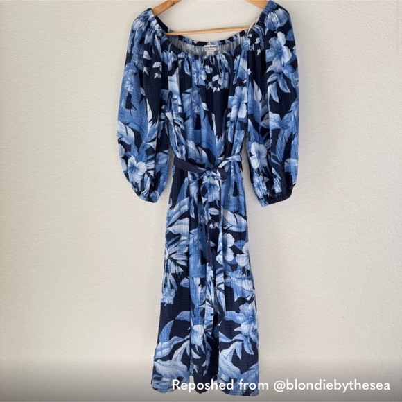 Tommy Bahama Blue Ruffled Tiered Sundress - Picture 2 of 14